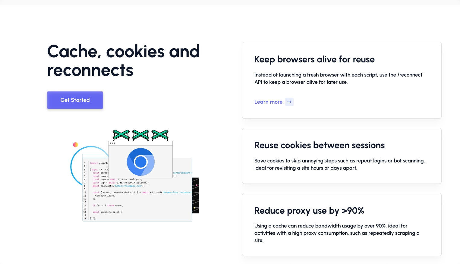 Keep Browsers Alive, Reuse Cookies and Save the Cache captured website design