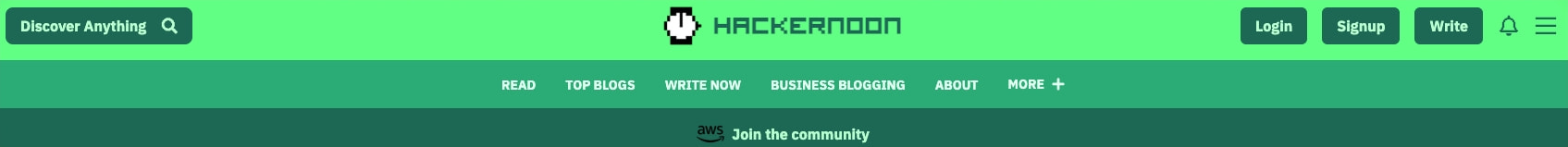 HackerNoon - read, write and learn about any technology captured website design