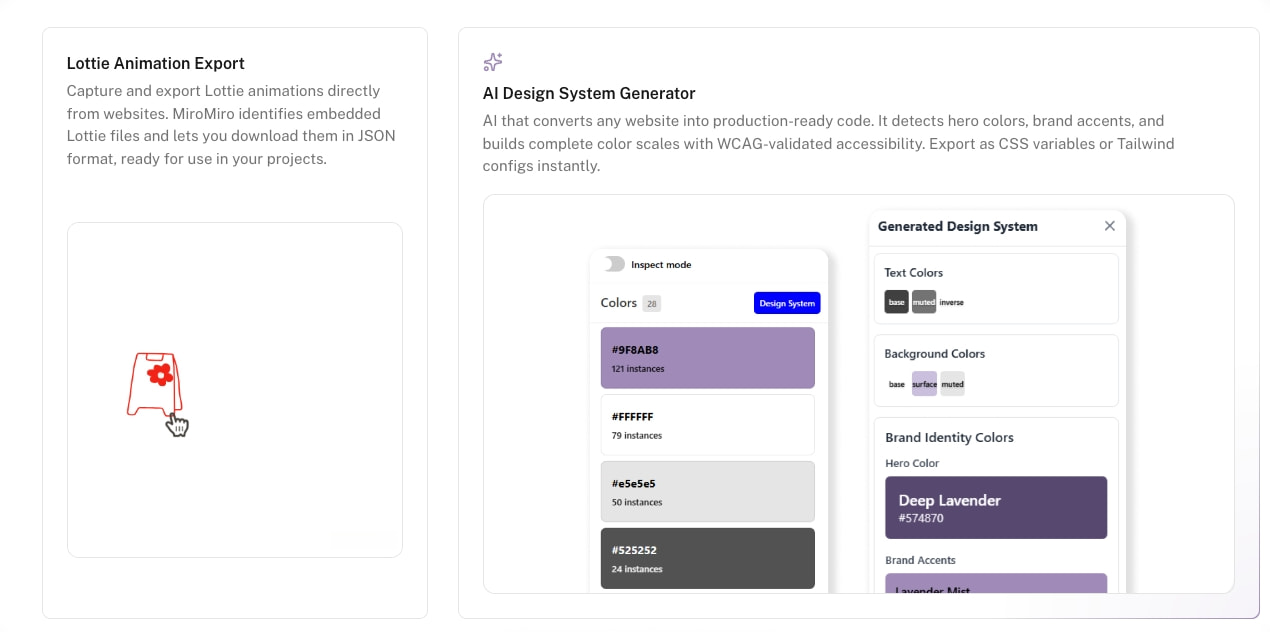 MiroMiro – Chrome Extension for Designers & Developers captured website design