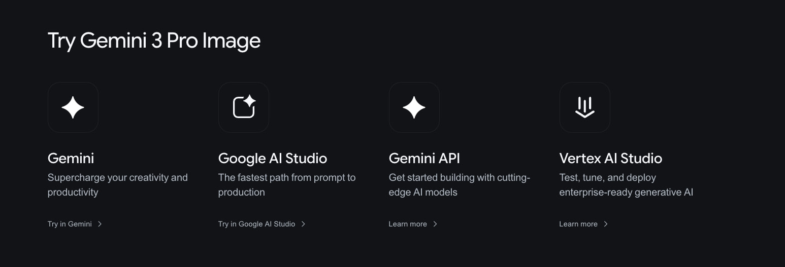 Gemini 3 Pro Image – Nano Banana Pro - Google DeepMind captured website design