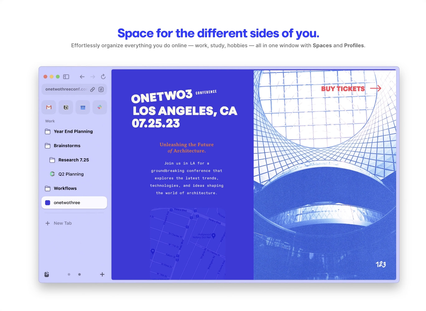 Arc from The Browser Company captured website design