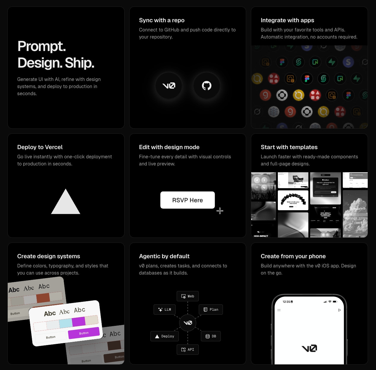 Captured design matching v0.app captured website design