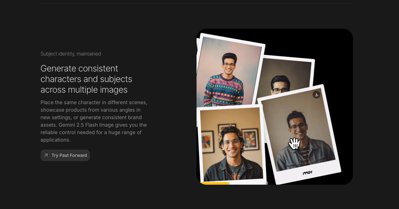 Gemini 2.5 Flash Image (Nano Banana) | Google AI Studio captured website design