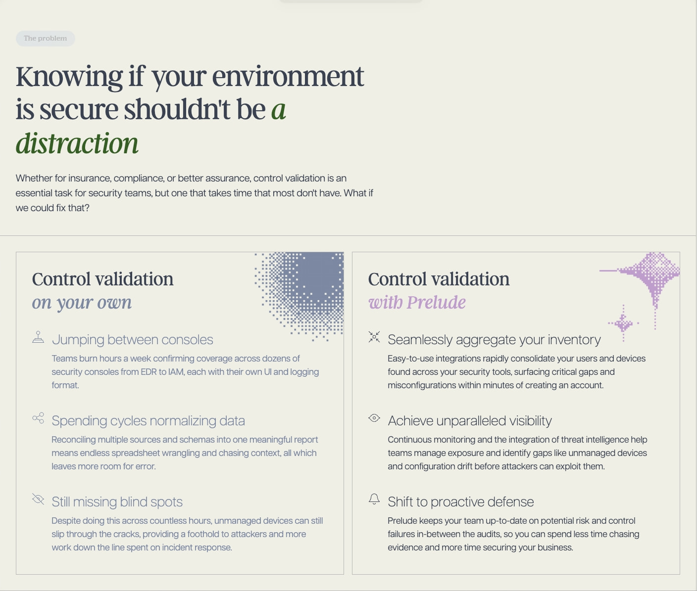 Maximize your security while minimizing your effort | Prelude captured website design