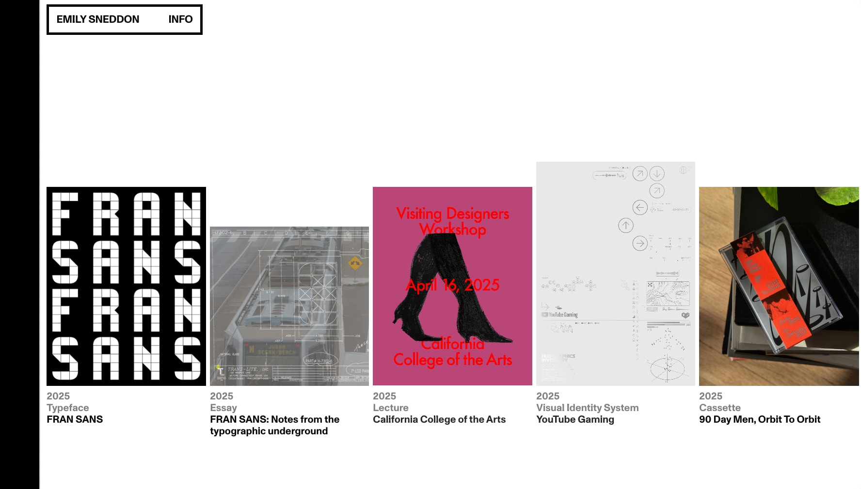 Emily Sneddon captured website design