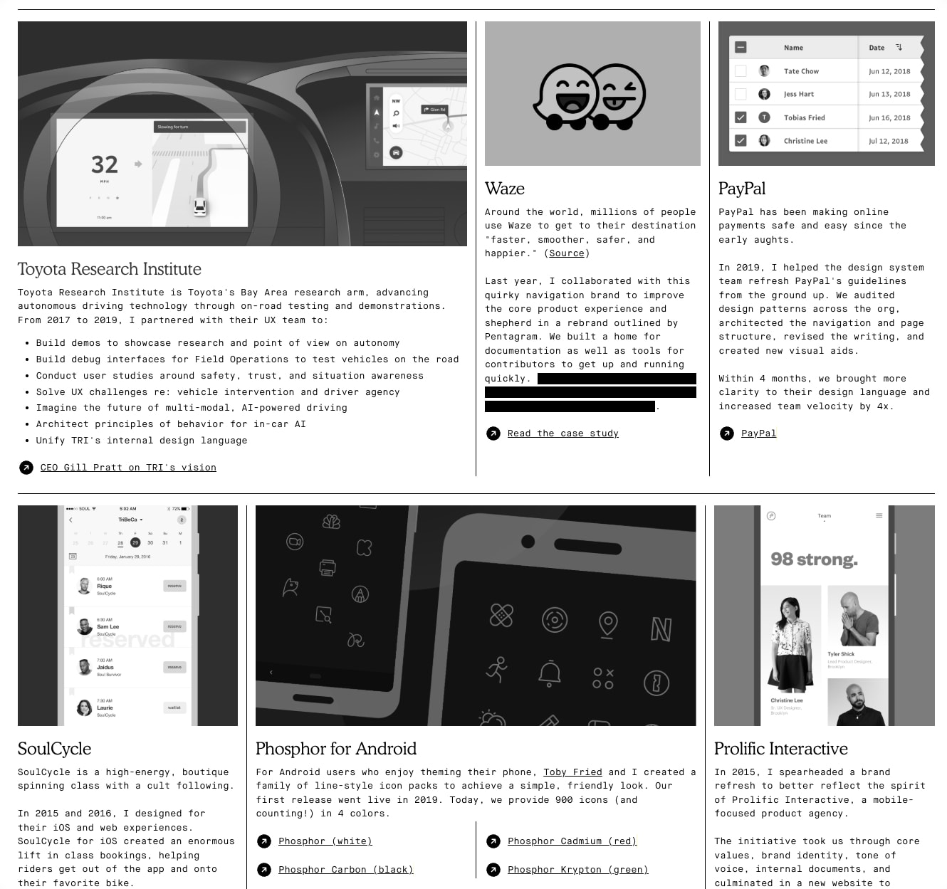 Helena Zhang captured website design