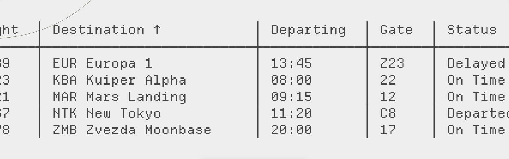 Departure Mono captured website design