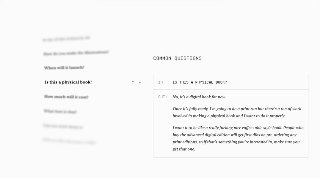 Making Software captured website design