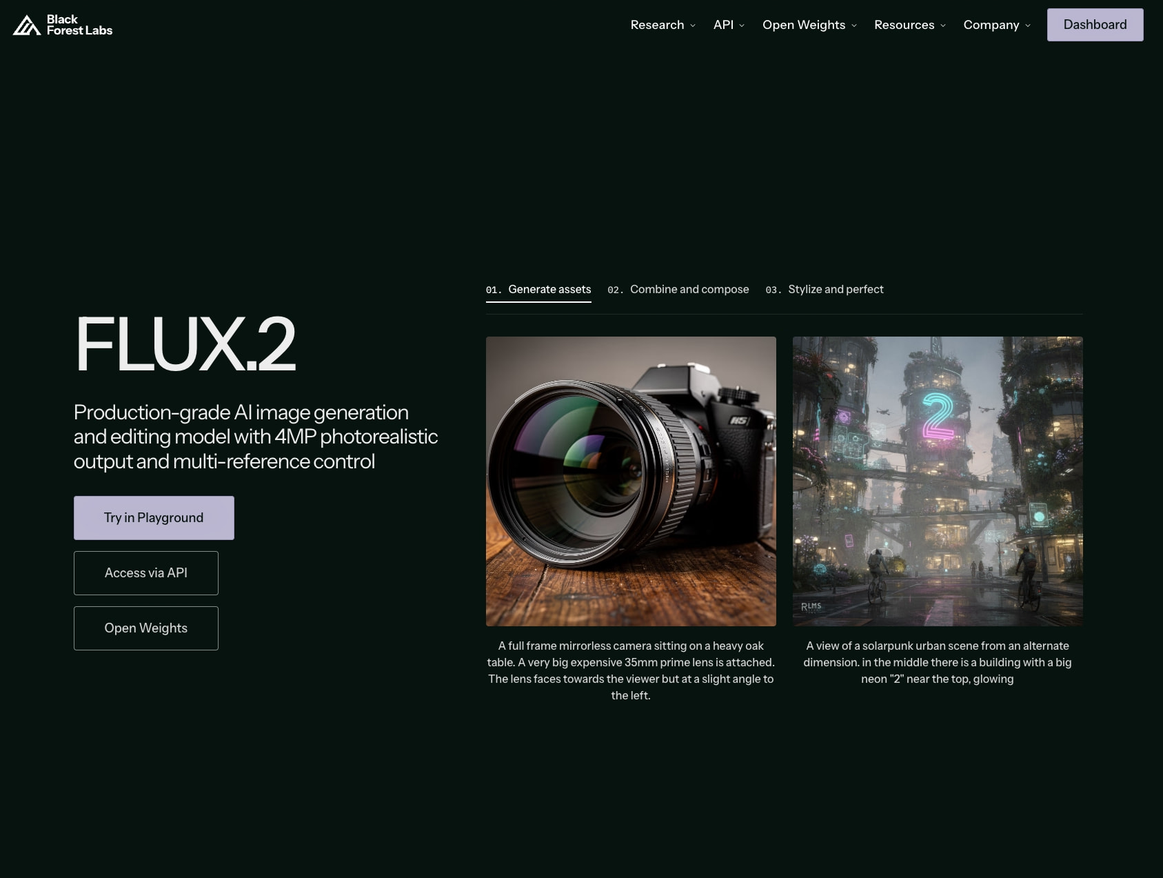 FLUX.2 | Black Forest Labs captured website design