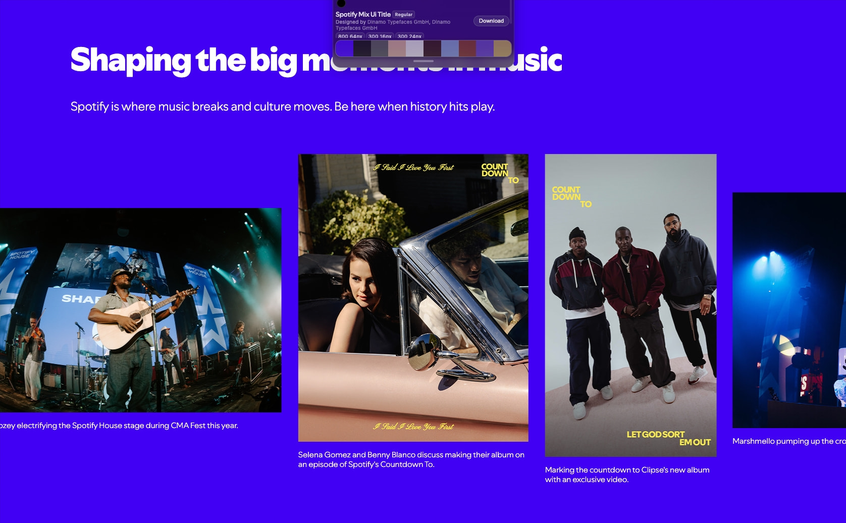 Spotify Premium - Spotify (US) captured website design