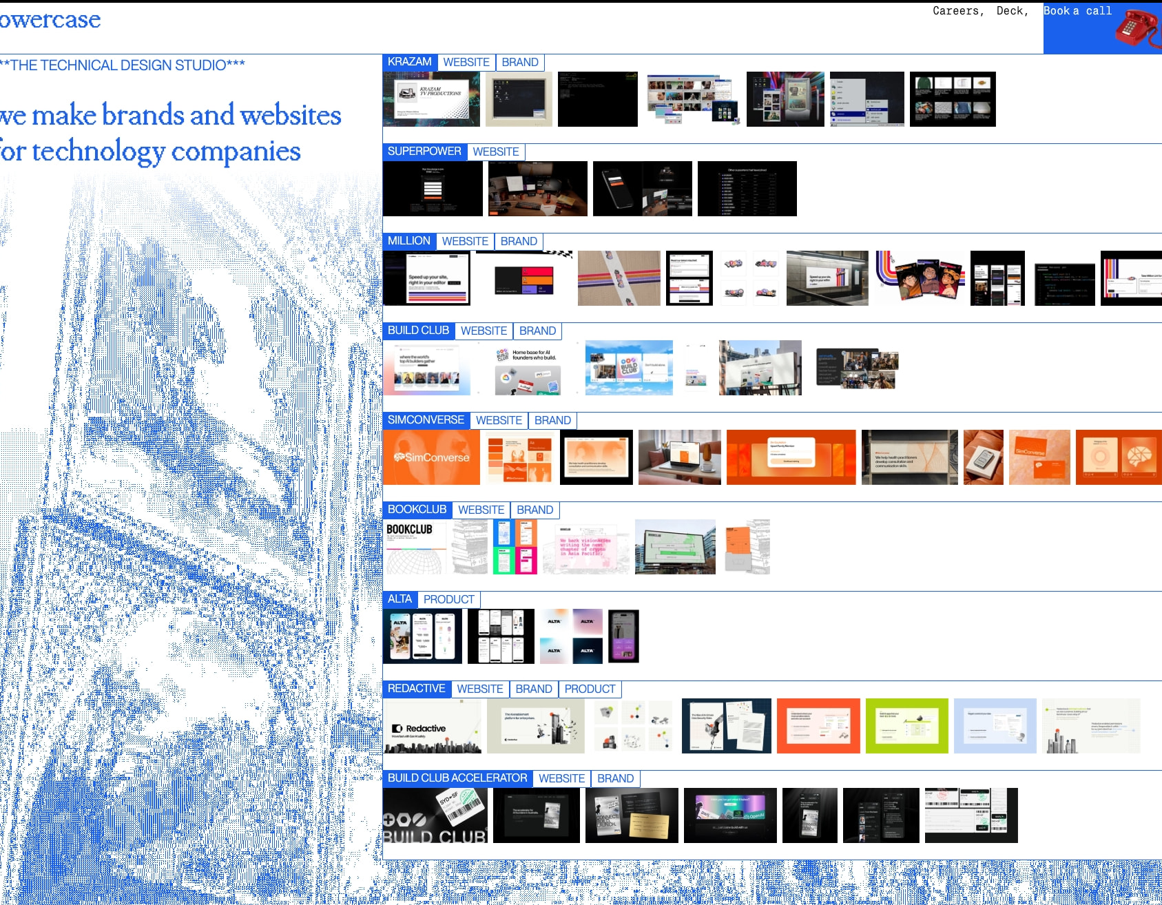 lowercase - the technical design studio captured website design