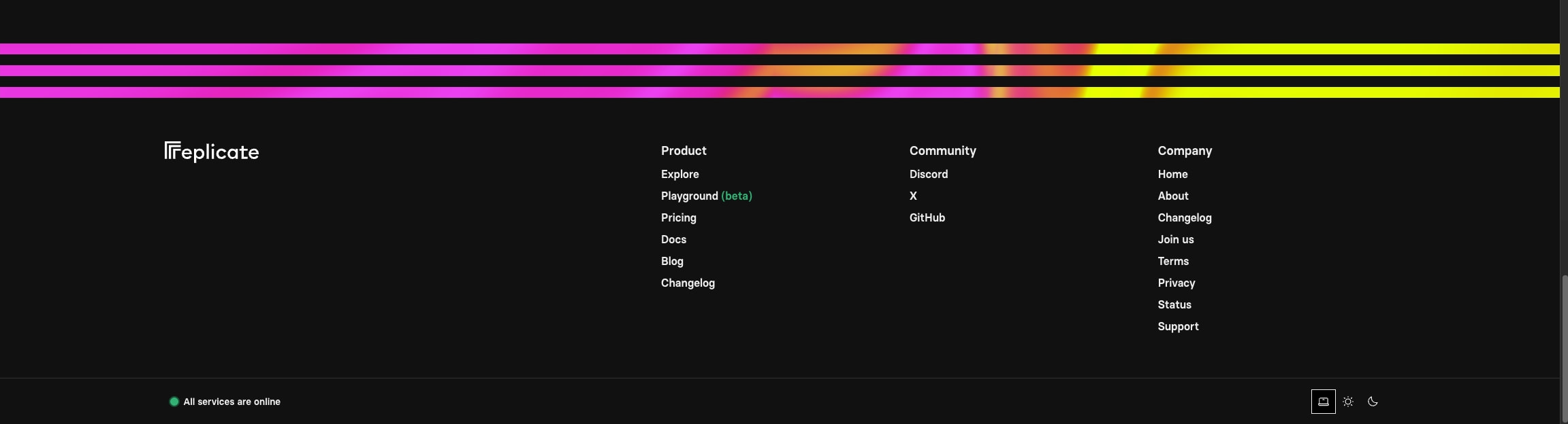 Replicate - Run AI with an API captured website design
