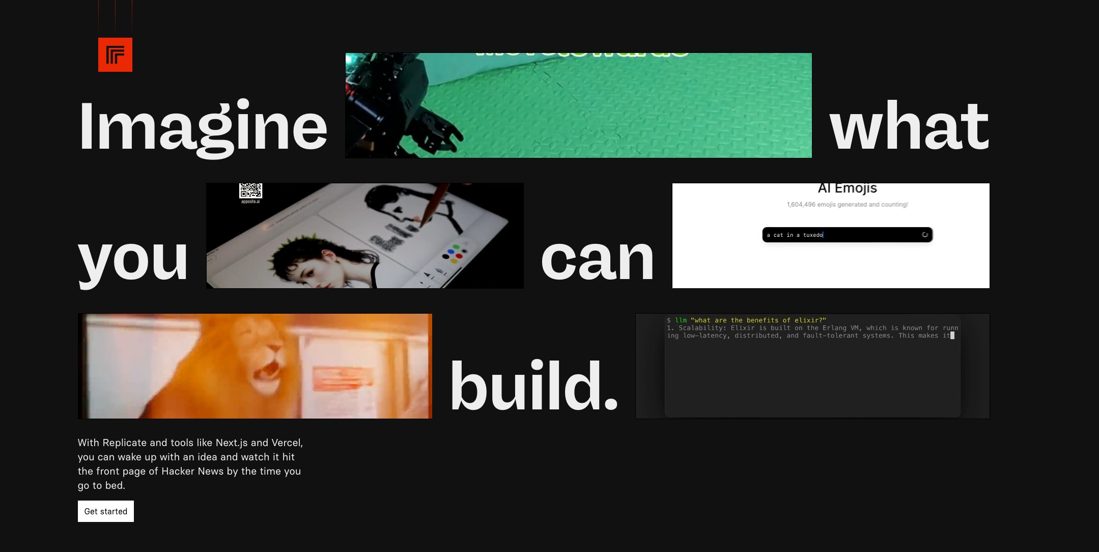Replicate - Run AI with an API captured website design