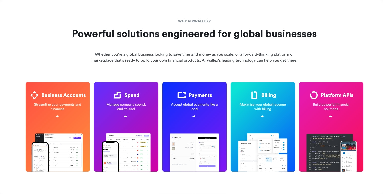 Airwallex: Trusted Global Payments & Financial Platform captured website design