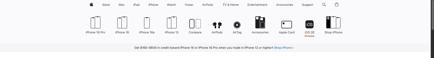 iPhone - Apple captured website design