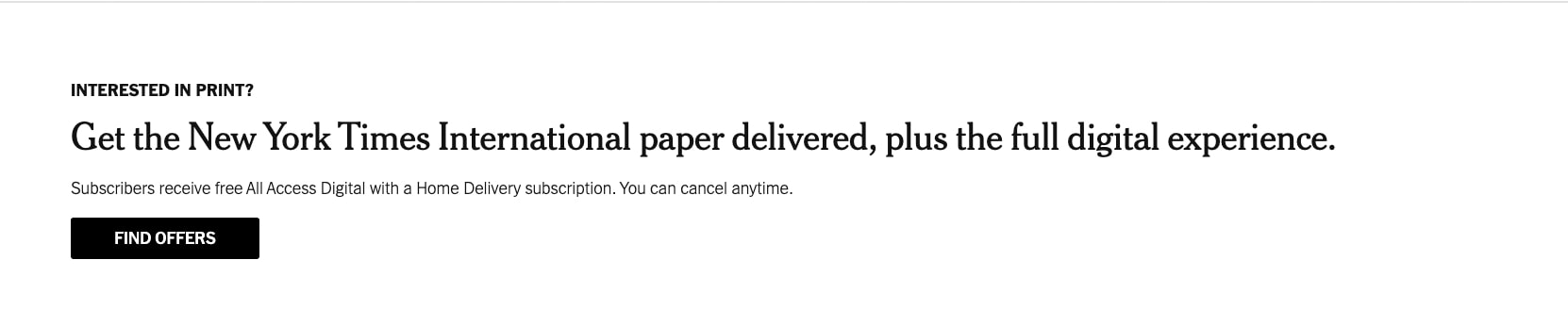 The New York Times: Digital and Home Delivery Subscriptions captured website design