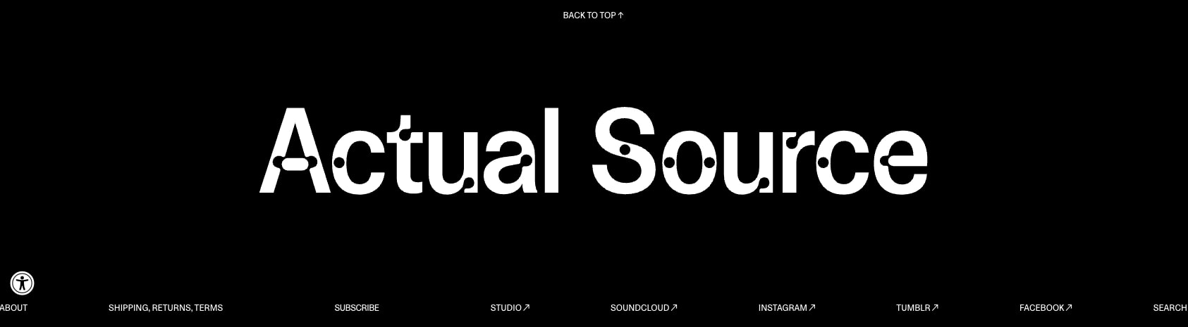 Actual Source captured website design