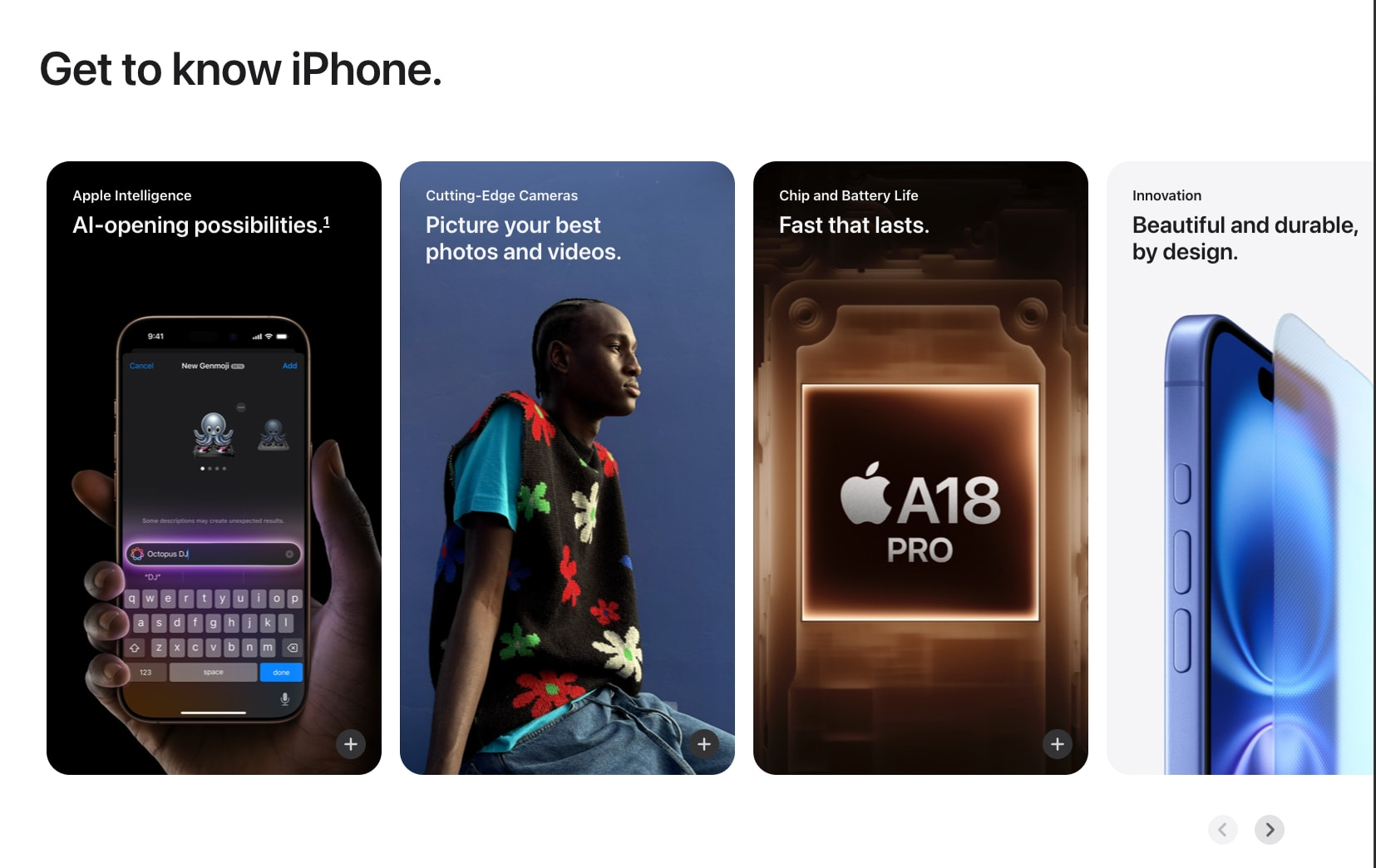 iPhone - Apple captured website design