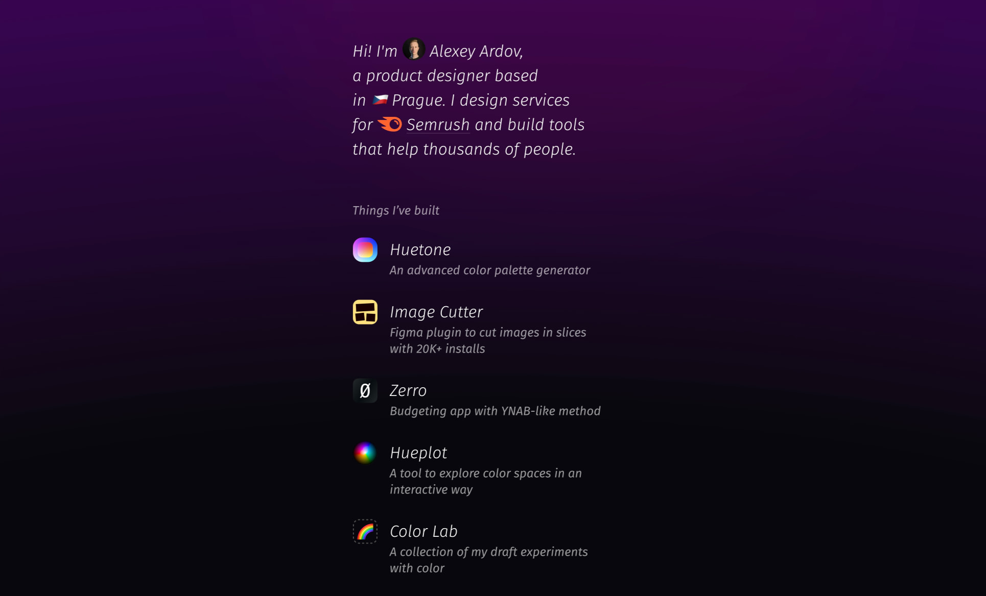 Alexey Ardov captured website design
