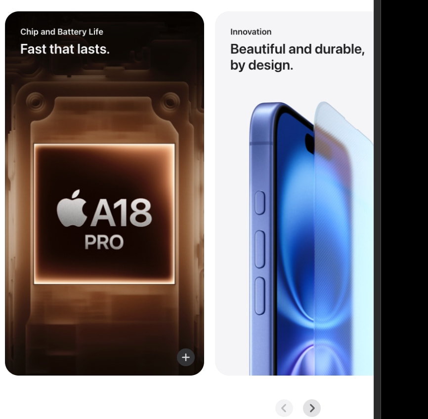 iPhone - Apple captured website design