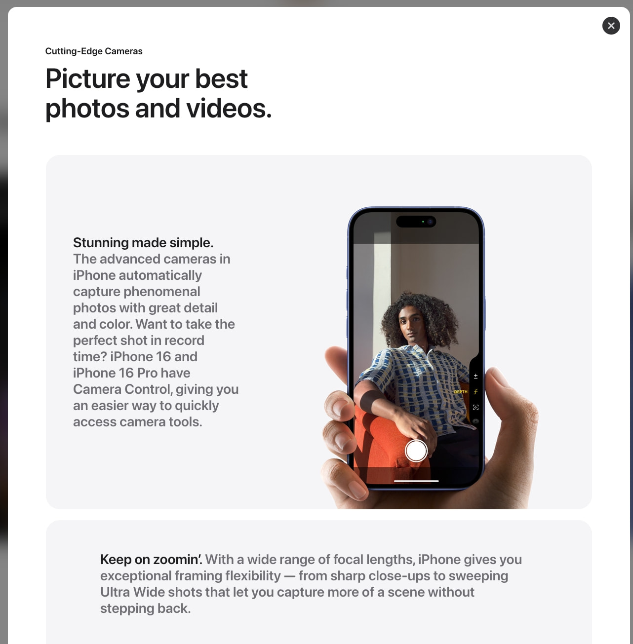 iPhone - Apple captured website design