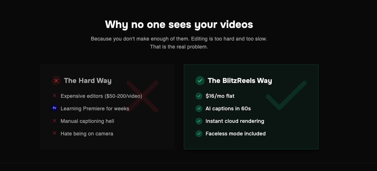 BlitzReels – Film. Click. Cash in. | BlitzReels captured website design