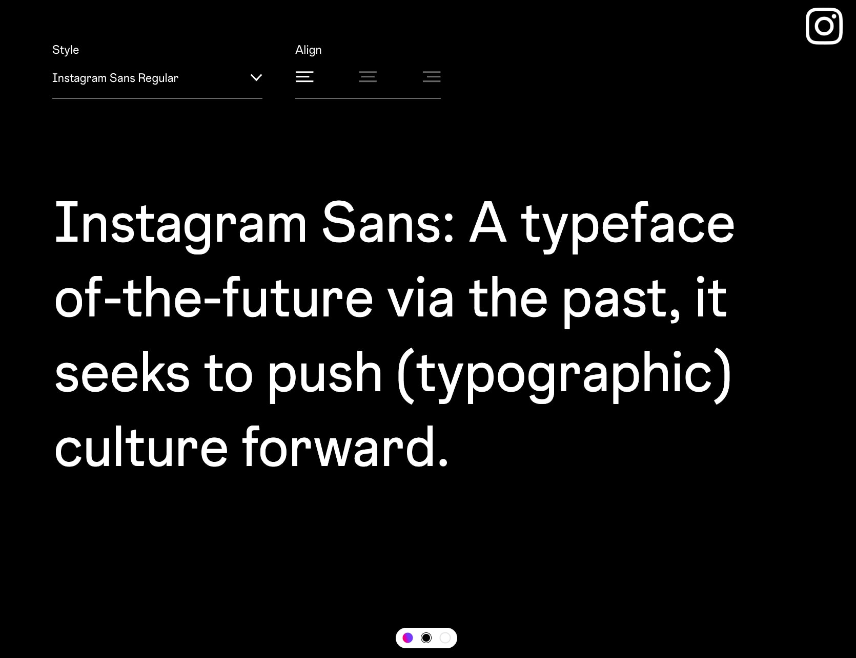 Instagram Sans Typeface | Instagram’s Brand Refresh | About Instagram captured website design