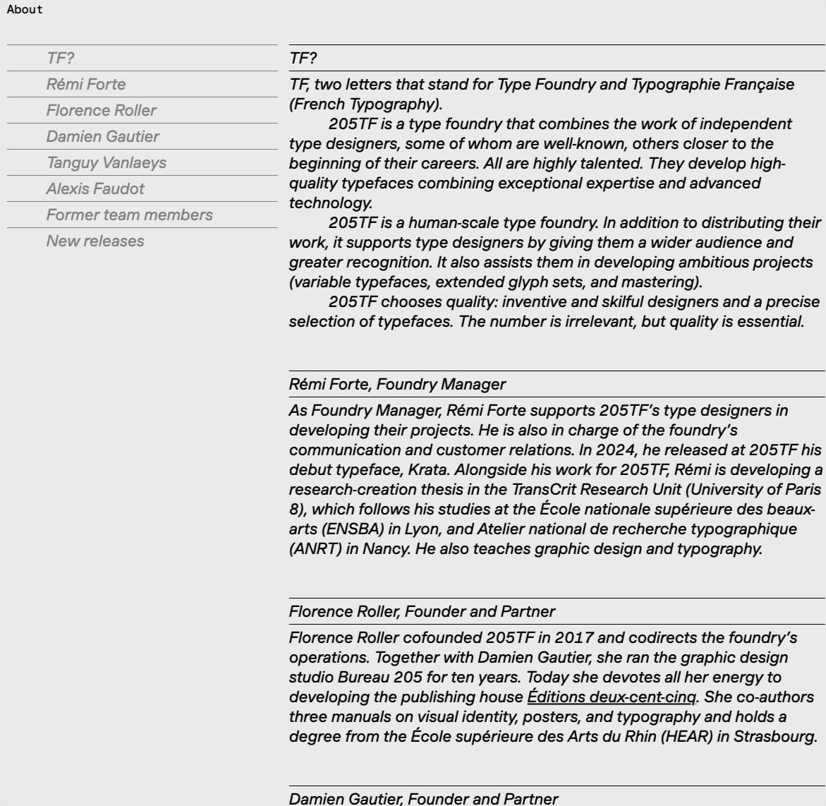 205TF – About captured website design
