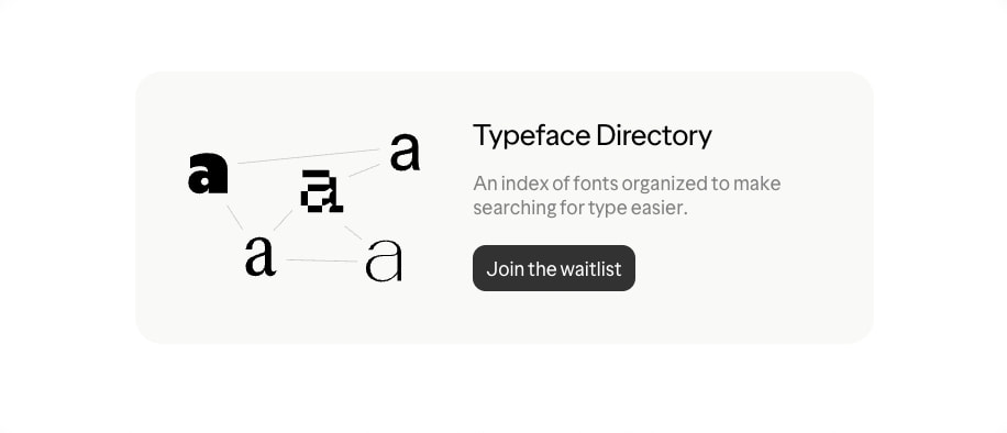 Type Foundry Directory | About captured website design