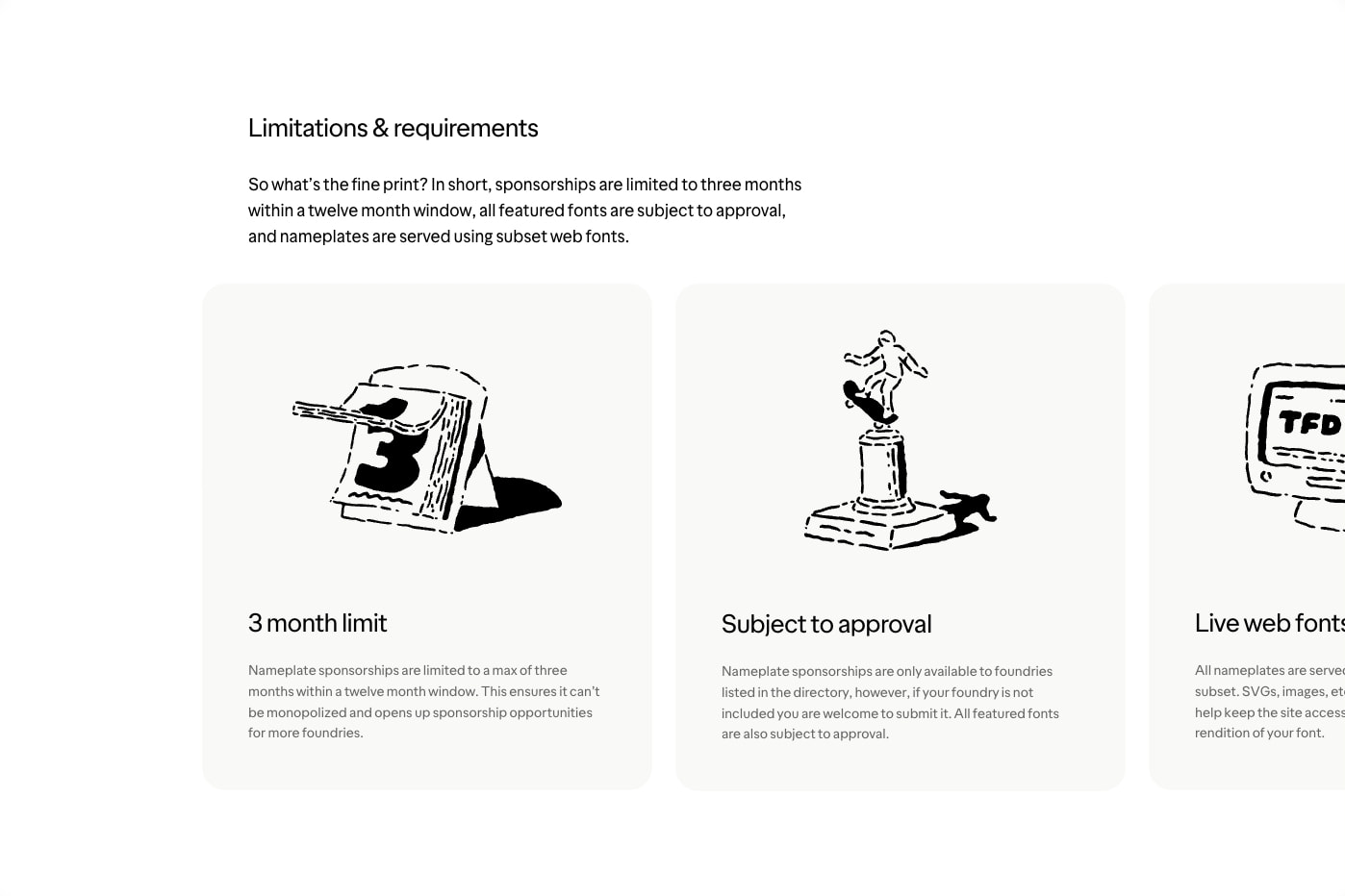 Type Foundry Directory | Become a sponsor captured website design