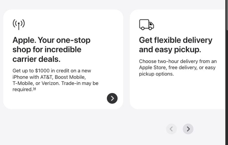 iPhone - Apple captured website design