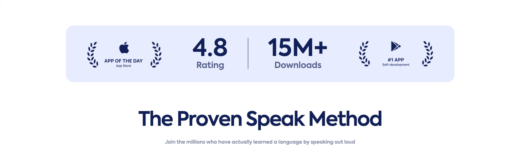 Speak - The language learning app that gets you speaking captured website design