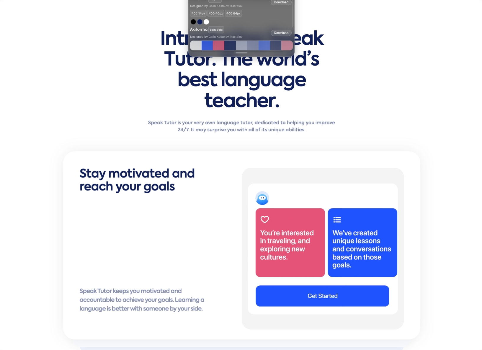 Speak - The language learning app that gets you speaking captured website design