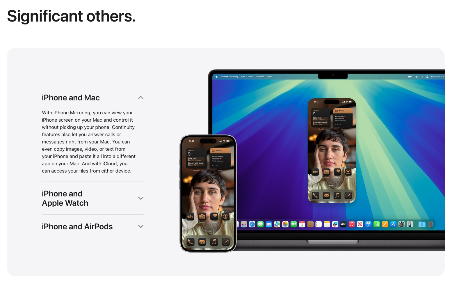 iPhone - Apple captured website design