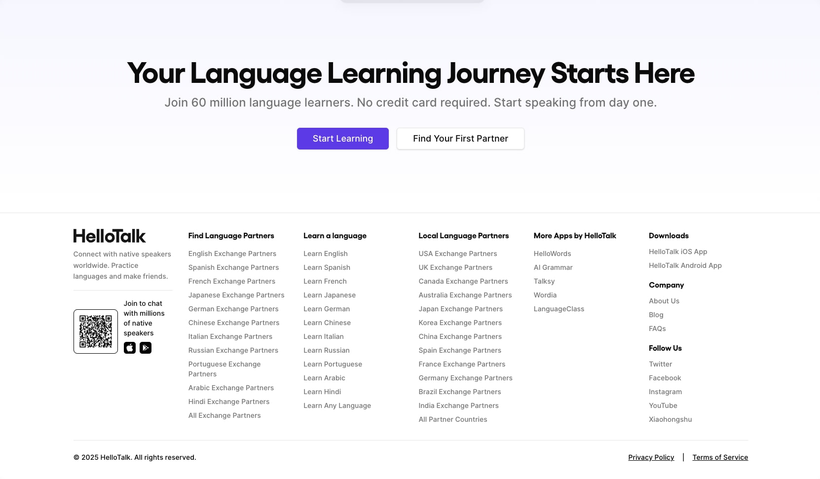 HelloTalk - Learn Languages with Native Speakers | HelloTalk captured website design