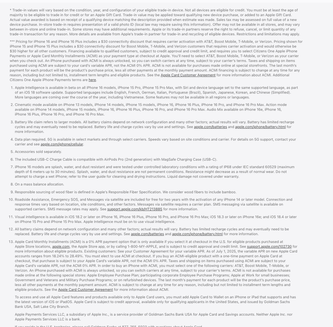 iPhone - Apple captured website design