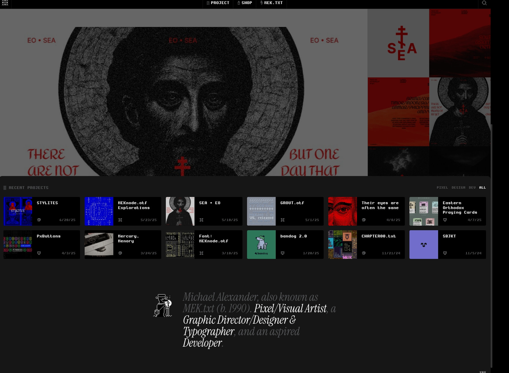 MEK.txt captured website design