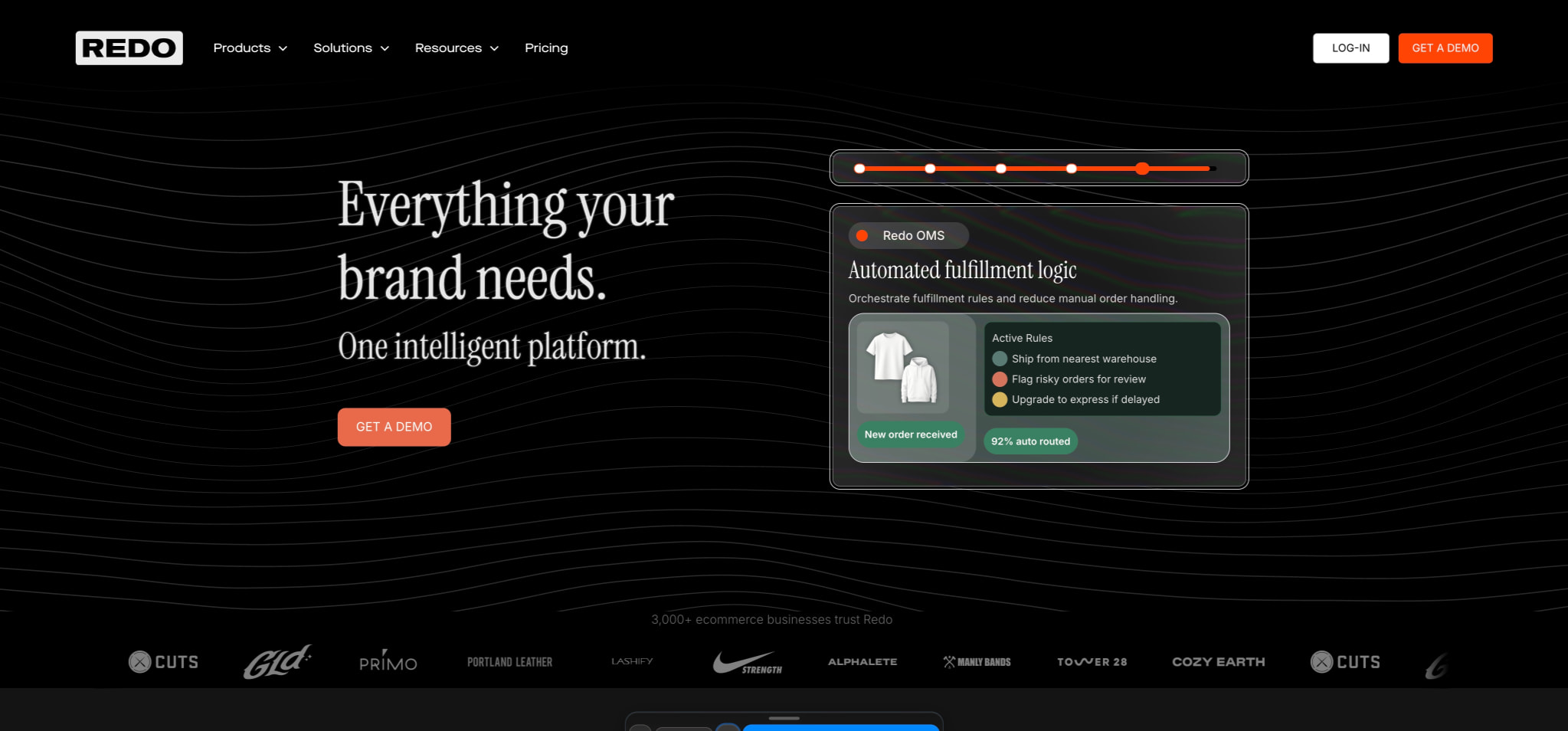 Redo - Elevate your shopper experience captured website design