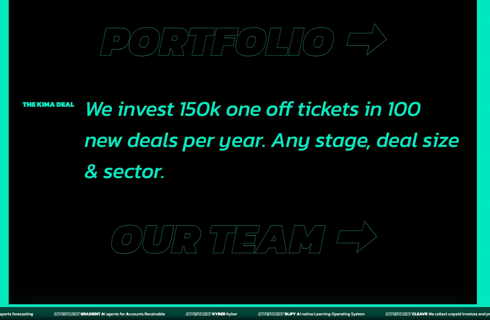 Kima Ventures - The most active Business Angel in the world captured website design