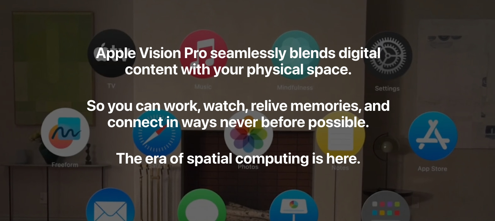 Apple Vision Pro - Apple captured website design