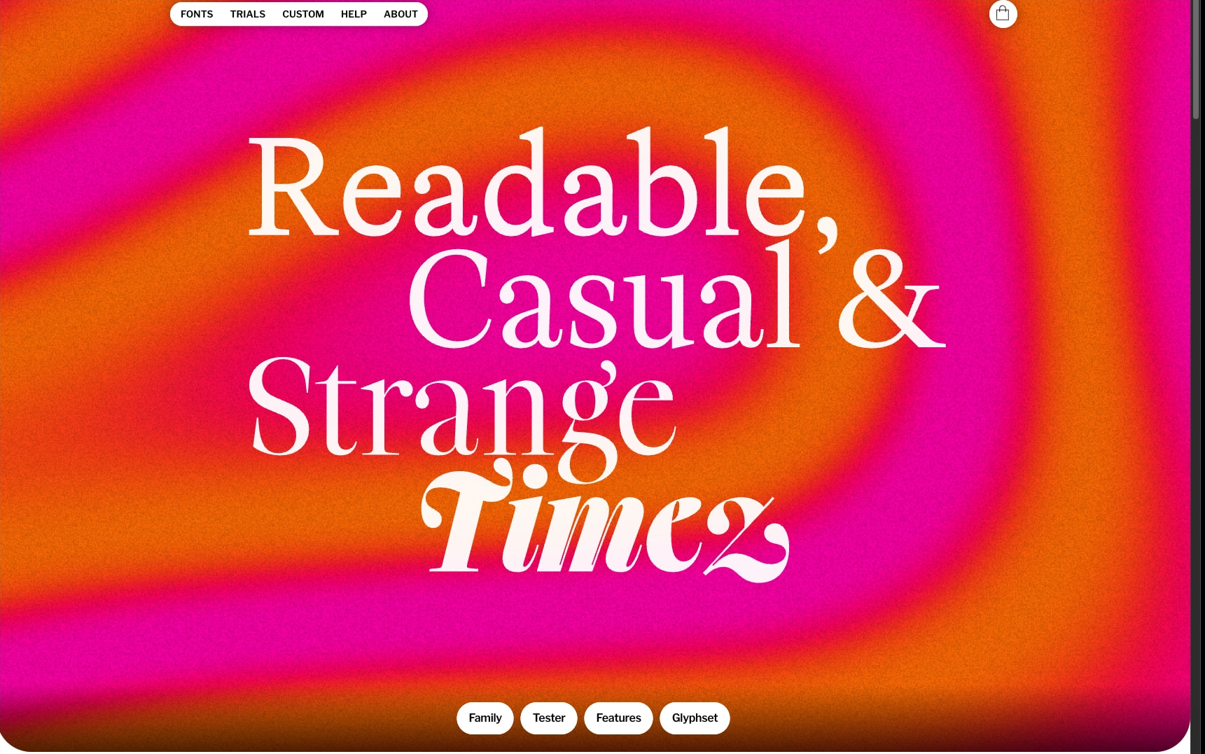 Timez | LA BOLDE VITA — Conceptual Display Typefaces captured website design