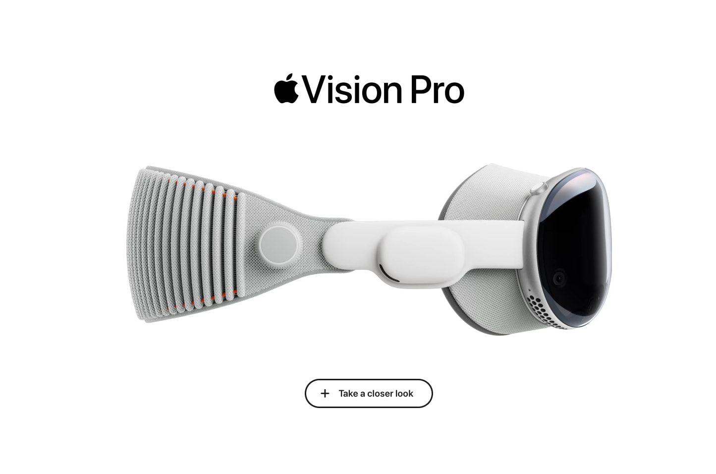Apple Vision Pro - Apple captured website design