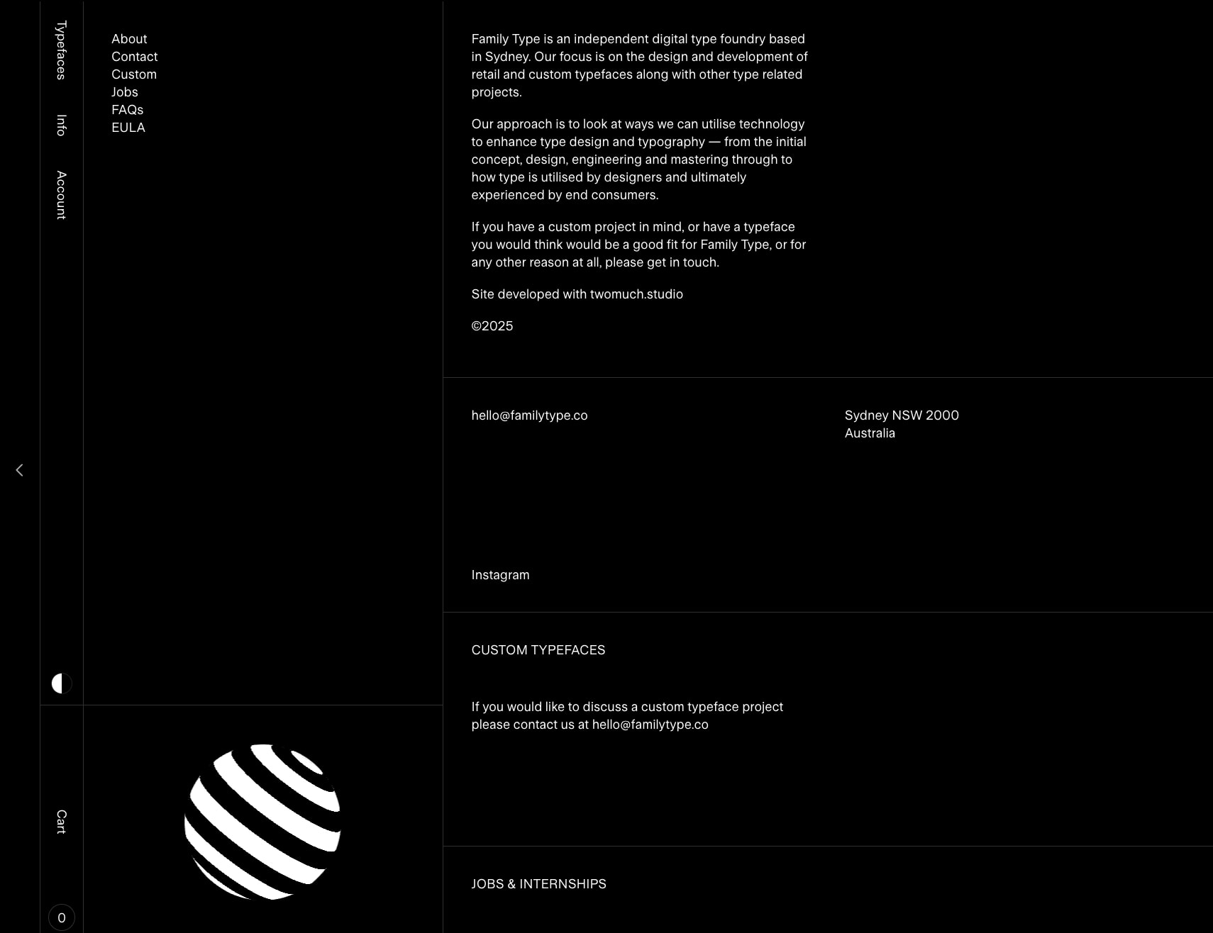 Family Type captured website design