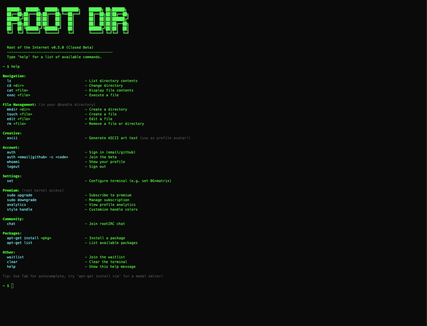root dir - terminal, is life captured website design