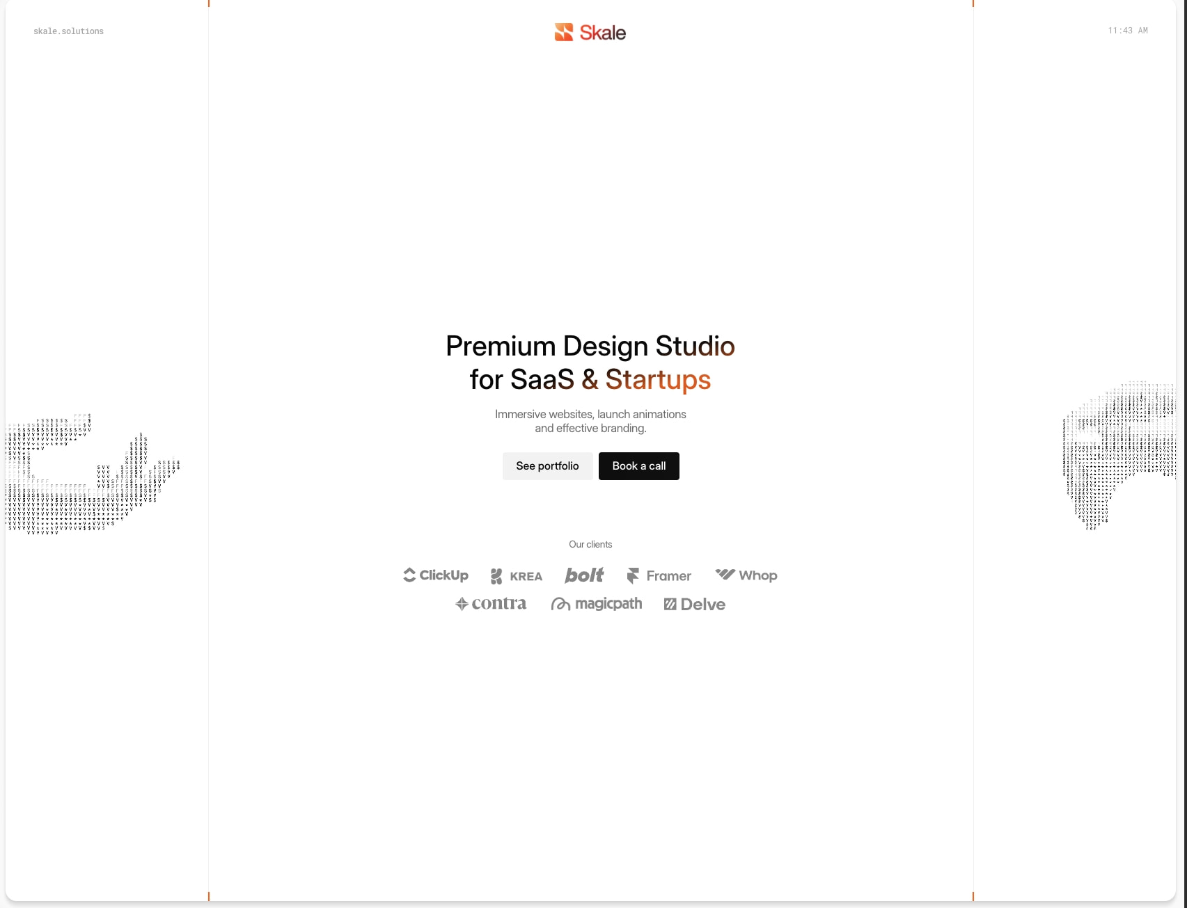 Captured design matching skale.solutions captured website design