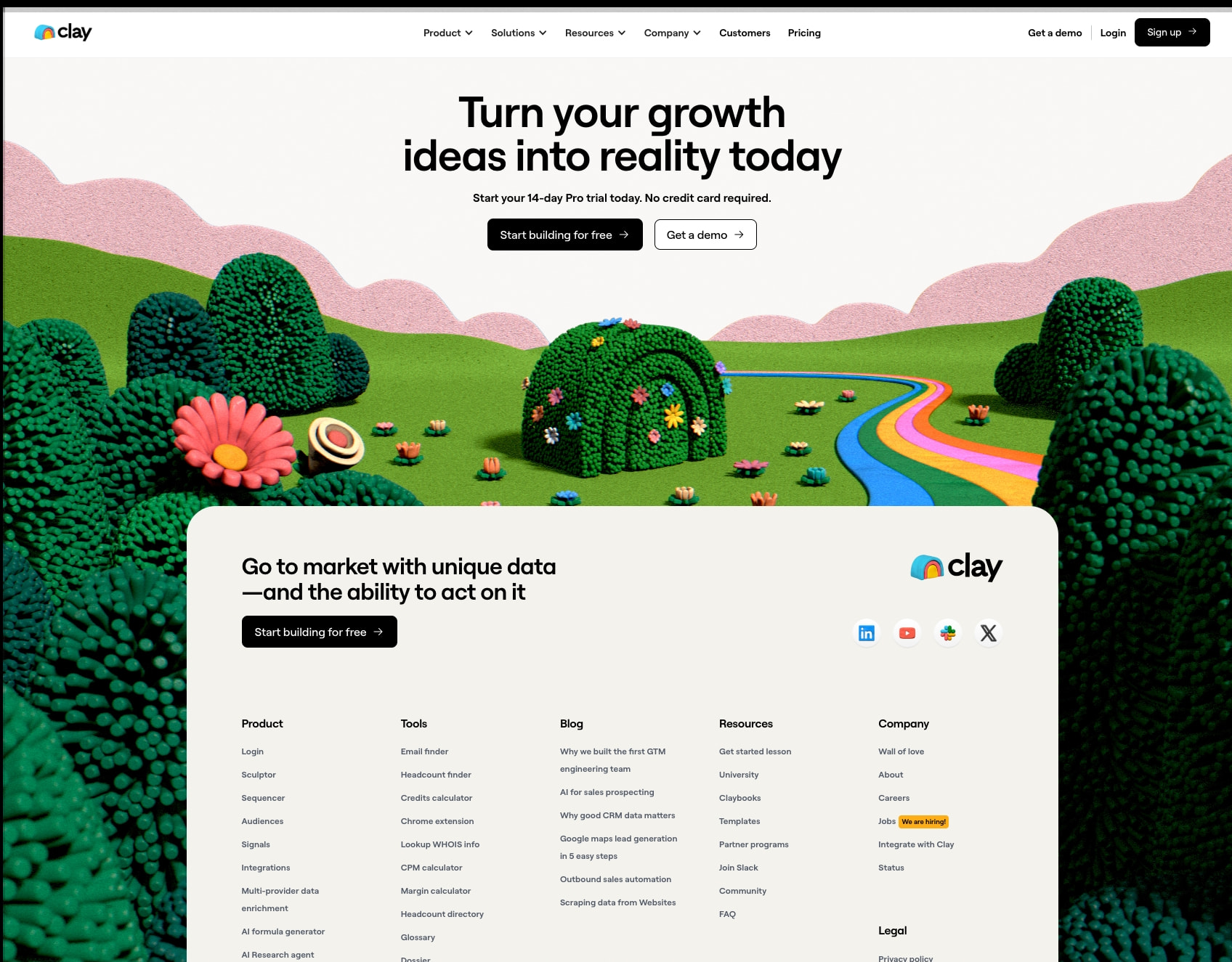 Compare plans, features & costs | Clay.com captured website design