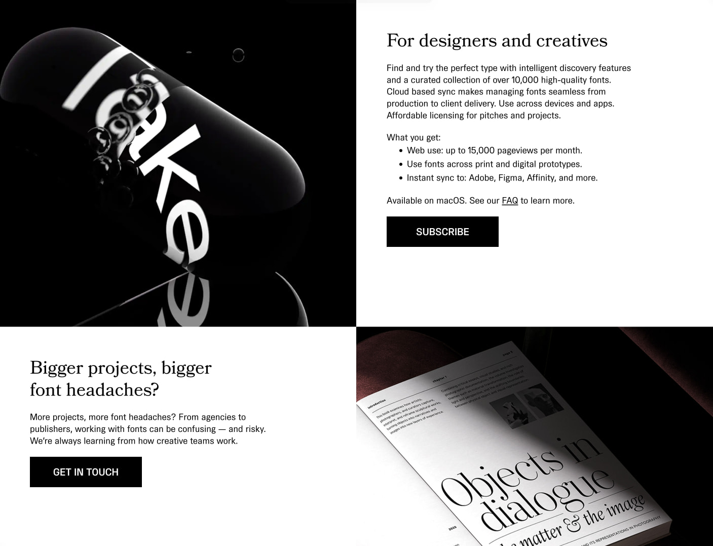 Captured design matching typographer.com captured website design