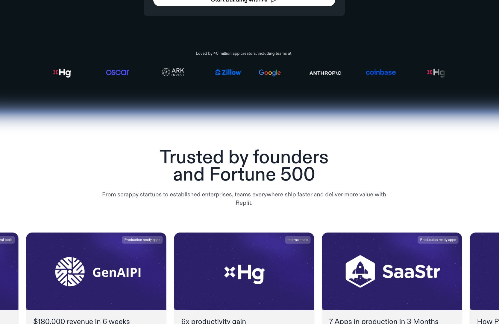 Replit – Build apps and sites with AI captured website design
