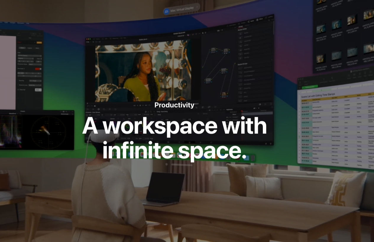 Apple Vision Pro - Apple captured website design