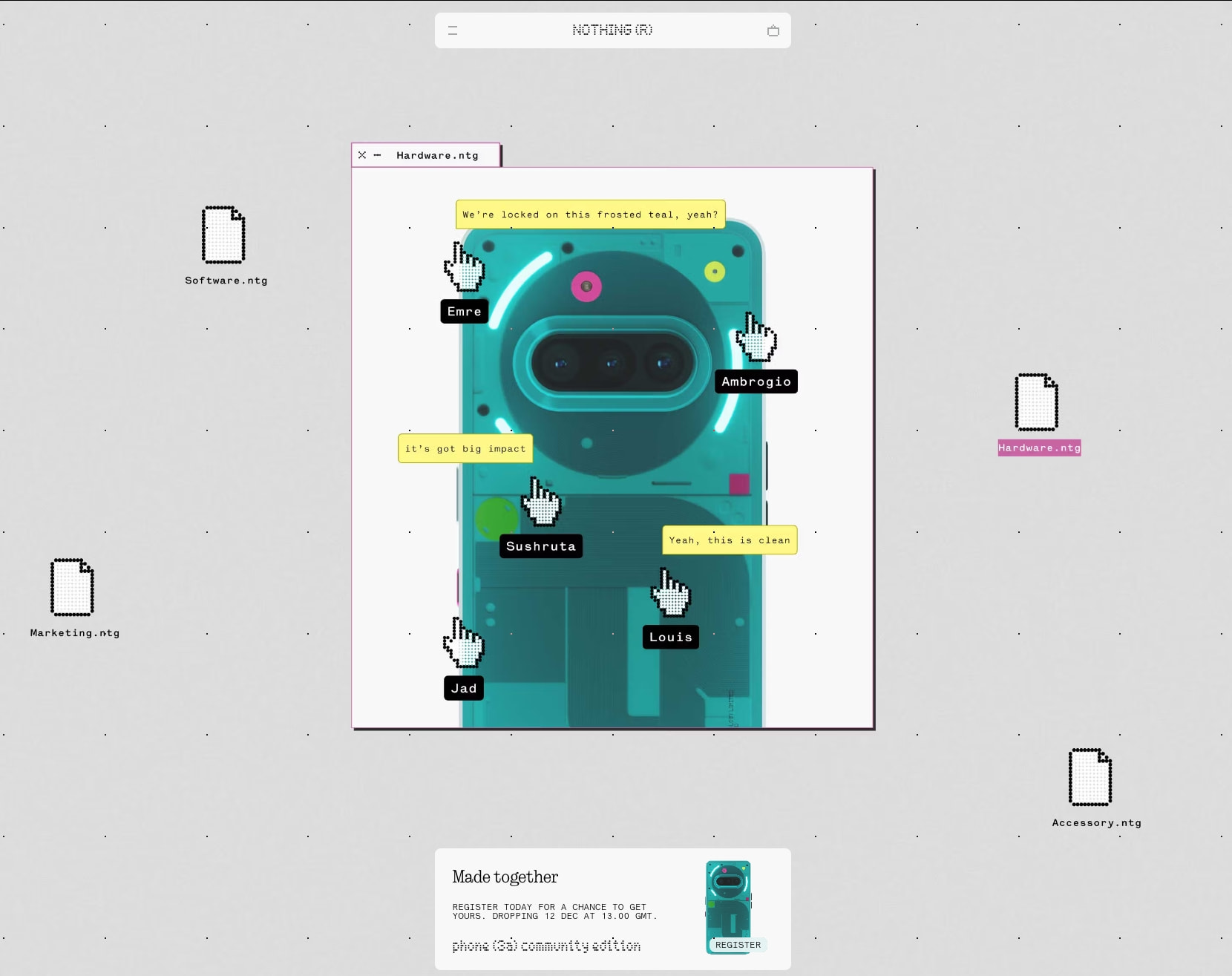 Nothing | UK captured website design